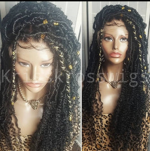 Kriss Kross Distress/Butterfly Locs with Human Hair Blend