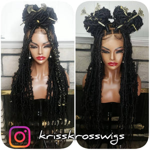 Kriss Kross Distress/Butterfly Locs with Human Hair Blend