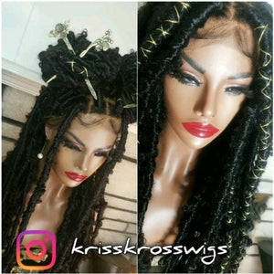 Kriss Kross Distress/Butterfly Locs with Human Hair Blend