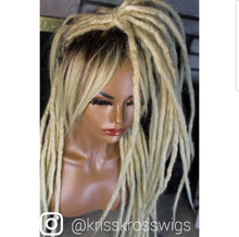 Load image into Gallery viewer, KrissKross &quot;FULL LACE&quot;  Natural Dreadloc Wig  ( Human Hair Front Bangs )
