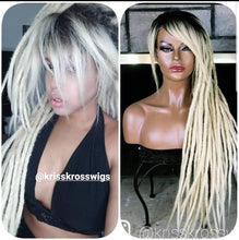 Load image into Gallery viewer, KrissKross &quot;FULL LACE&quot;  Natural Dreadloc Wig  ( Human Hair Front Bangs )
