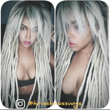 Load image into Gallery viewer, KrissKross &quot;FULL LACE&quot;  Natural Dreadloc Wig  ( Human Hair Front Bangs )
