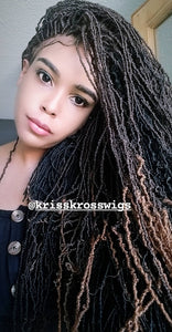 Kriss Kross Individual Mini Micro Sister Locs ( Half Closure, Closure, 360 Lace & Lace Front )